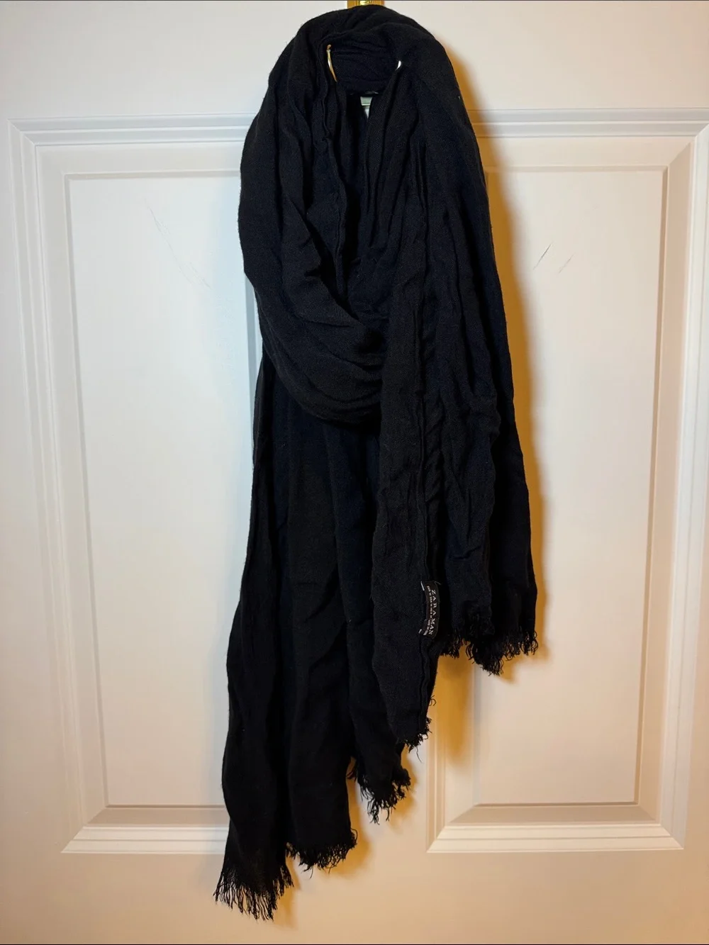 Zara Black Men's Fringed Scarf